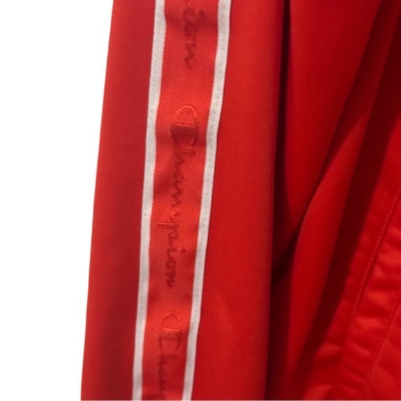 Champion Track Jacket Womens Red Zip Up Athletic Full Zip 1X - Picture 2 of 5